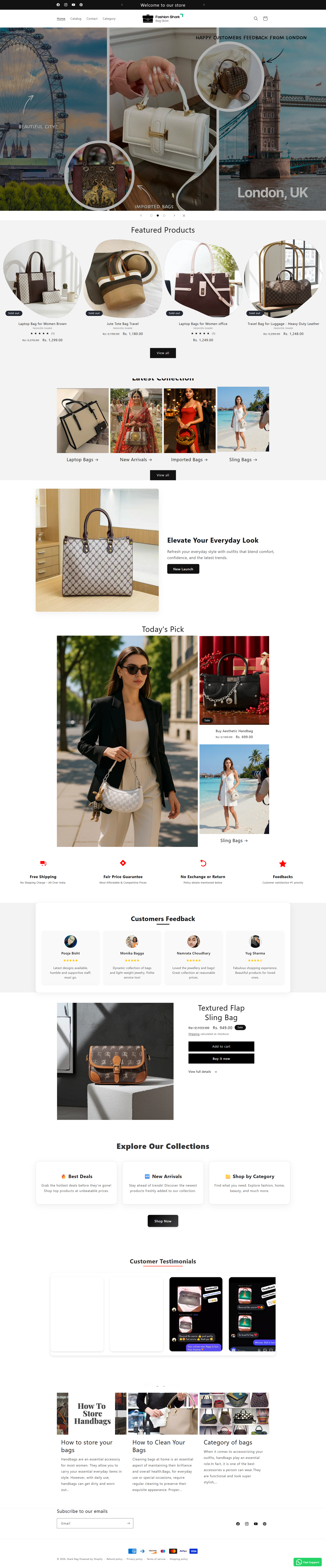 Fashion Shark — Shopify store built by Fins Digital Media Bareilly