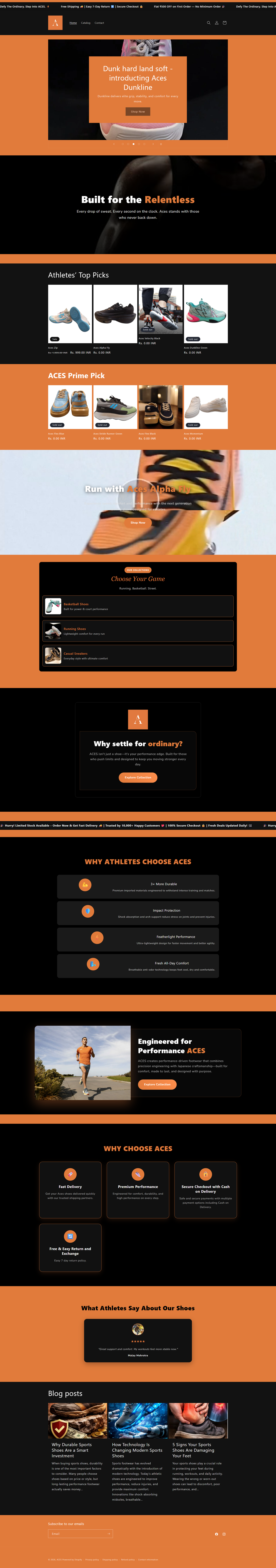 Wear Aces — Shopify store built by Fins Digital Media Bareilly